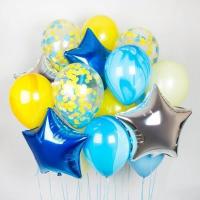 Букет шаров Голубой Агат