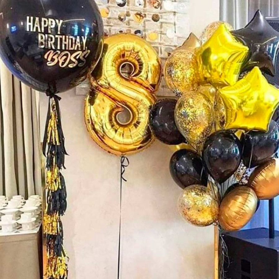 10 шариков на день рождения. Шары с днем рождения. С днём рождения шары воздушные. Шары золото с черным. Ширы на день рождения мальчику.
