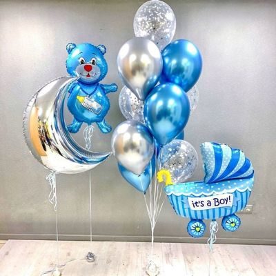 Оформление на выписку с Мишкой (мальчик) Или в розовом цвете (девочка)