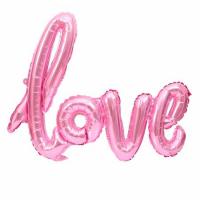 Фольгированная надпись Love Розовый