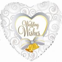 Фольгированное сердце Wedding Wishes (46см)