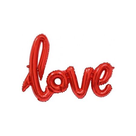 Фольгированная надпись Love Красный