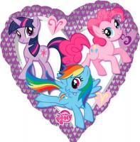 Фольгированный шар сердце My Little Pony