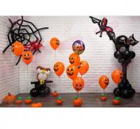 Фотозона из воздушных шаров на Halloween
