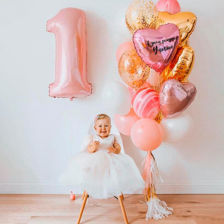Фото шаров на день рождения девочке 1 годик