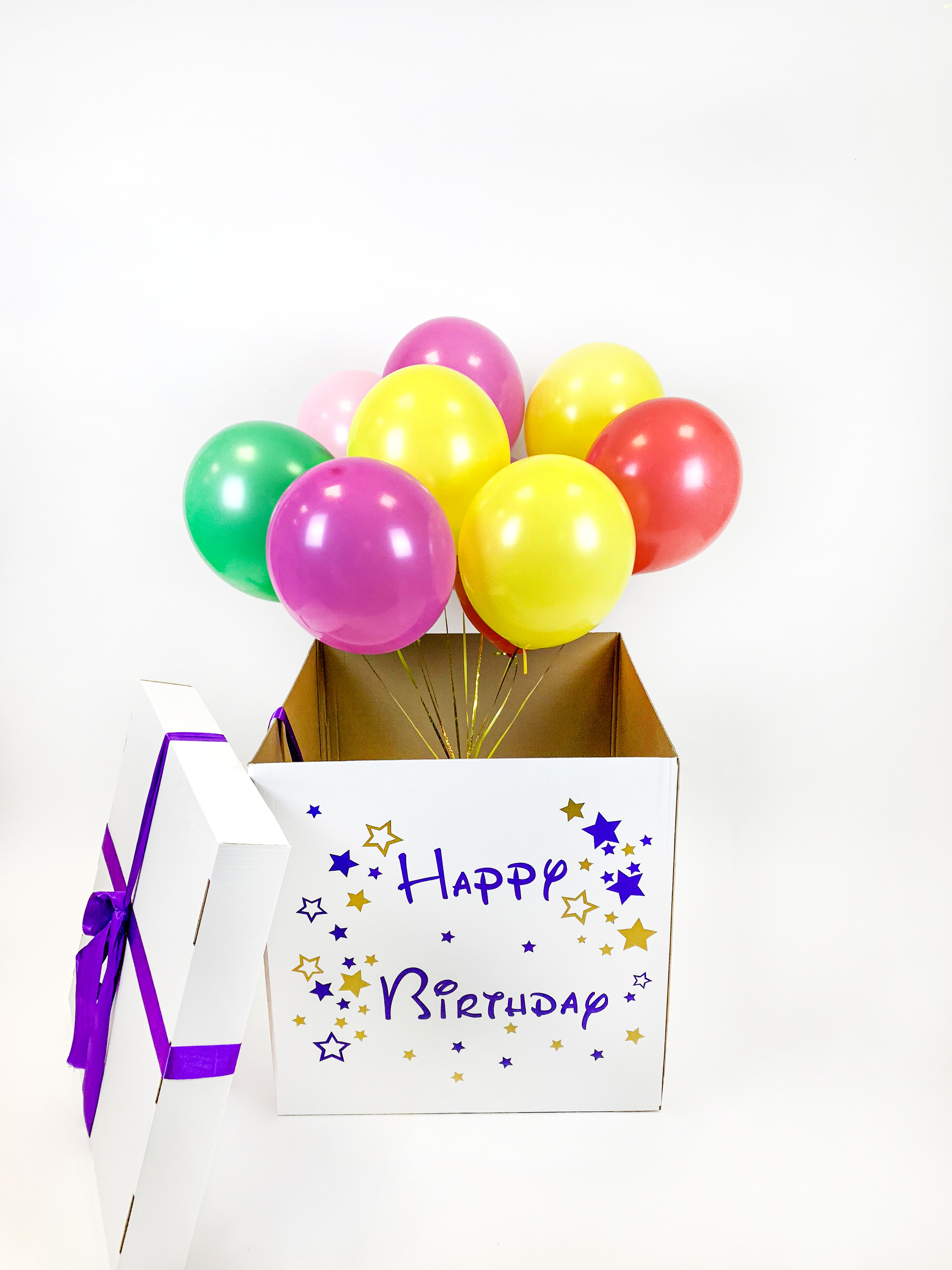 Коробка с шариками на день рождения