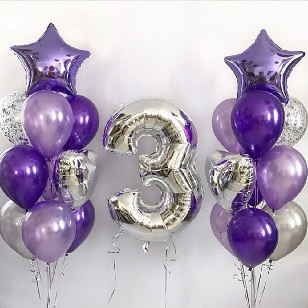 Цифры и шары на день рождения