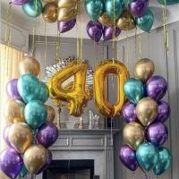 Набор шаров на юбилей 40 лет Магия цвета