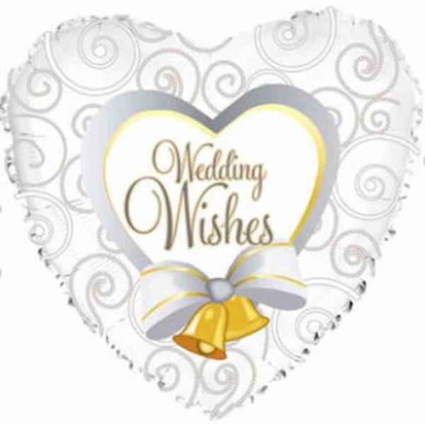 Фольгированное сердце Wedding Wishes (46см)