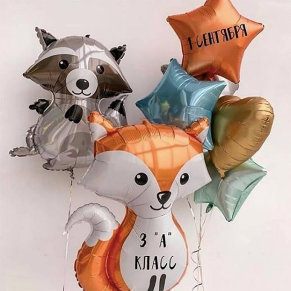 Композиция на 1 сентября с лесными зверятами