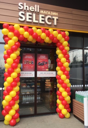 Украшение заправочной станци Shell