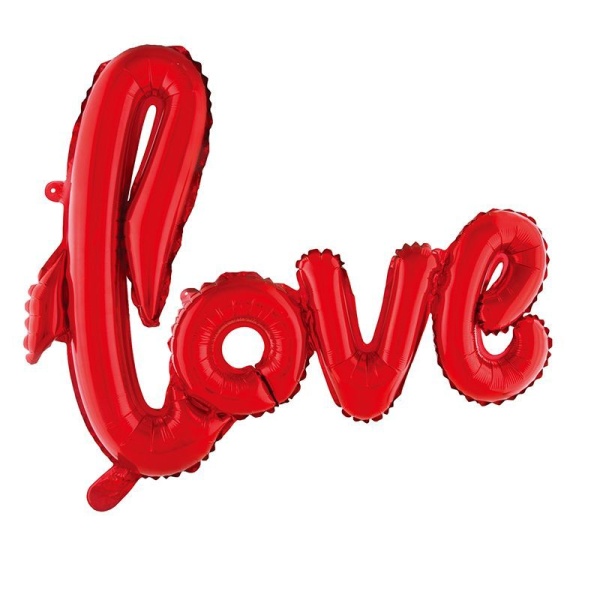 Надпись LOVE красная