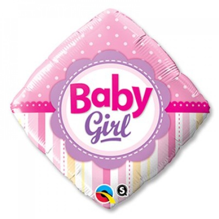 Фольгированный ромб с надписью Baby Girl