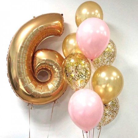Комплект шаров для девочки на 6 лет