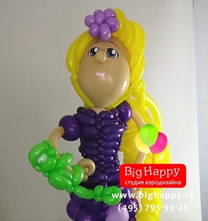 Фигура Рапунцель из шаров