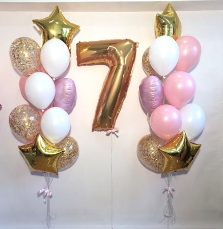 Набор из воздушных шаров Нежность на 7 лет