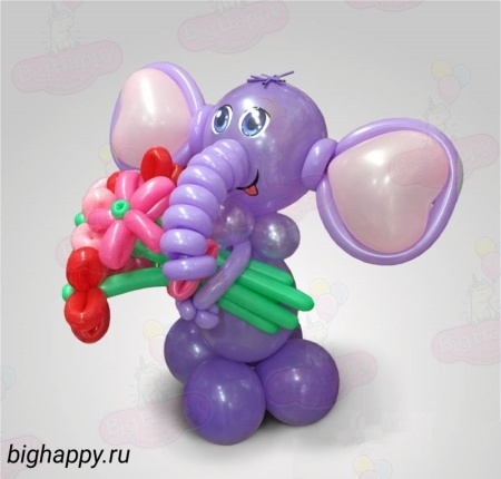 Слонёнок из шаров
