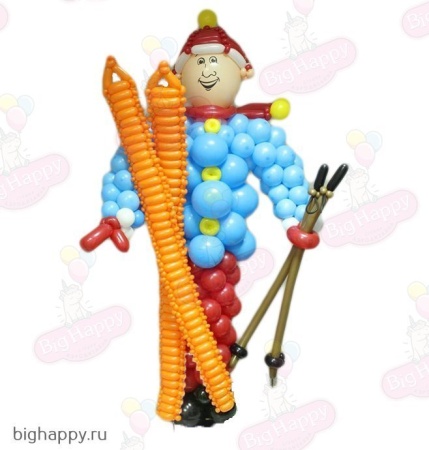 Лыжник из шаров